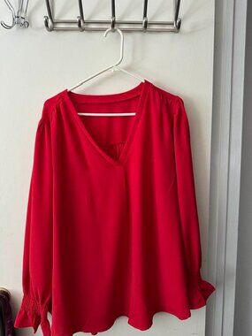 Women's Plus Size Red Blouse